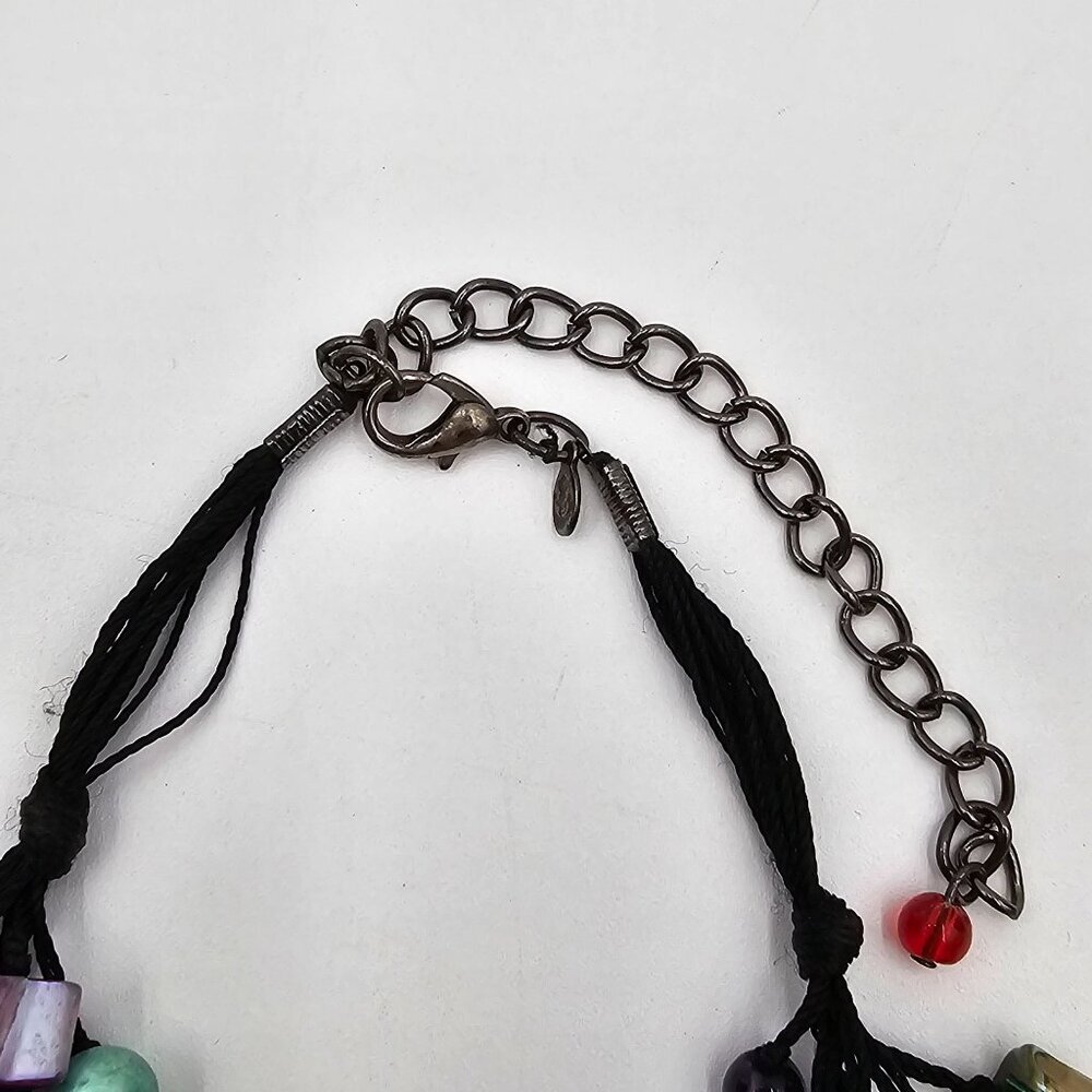 Premier Designs Multicolored Multistrand 24" Necklace Dyed Shell Glass Beads - Picture 7 of 10